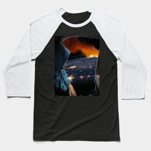 Global Warming Baseball T-Shirt